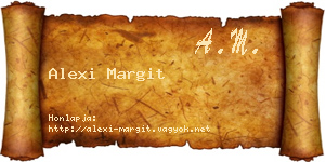 Alexi Margit névjegykártya